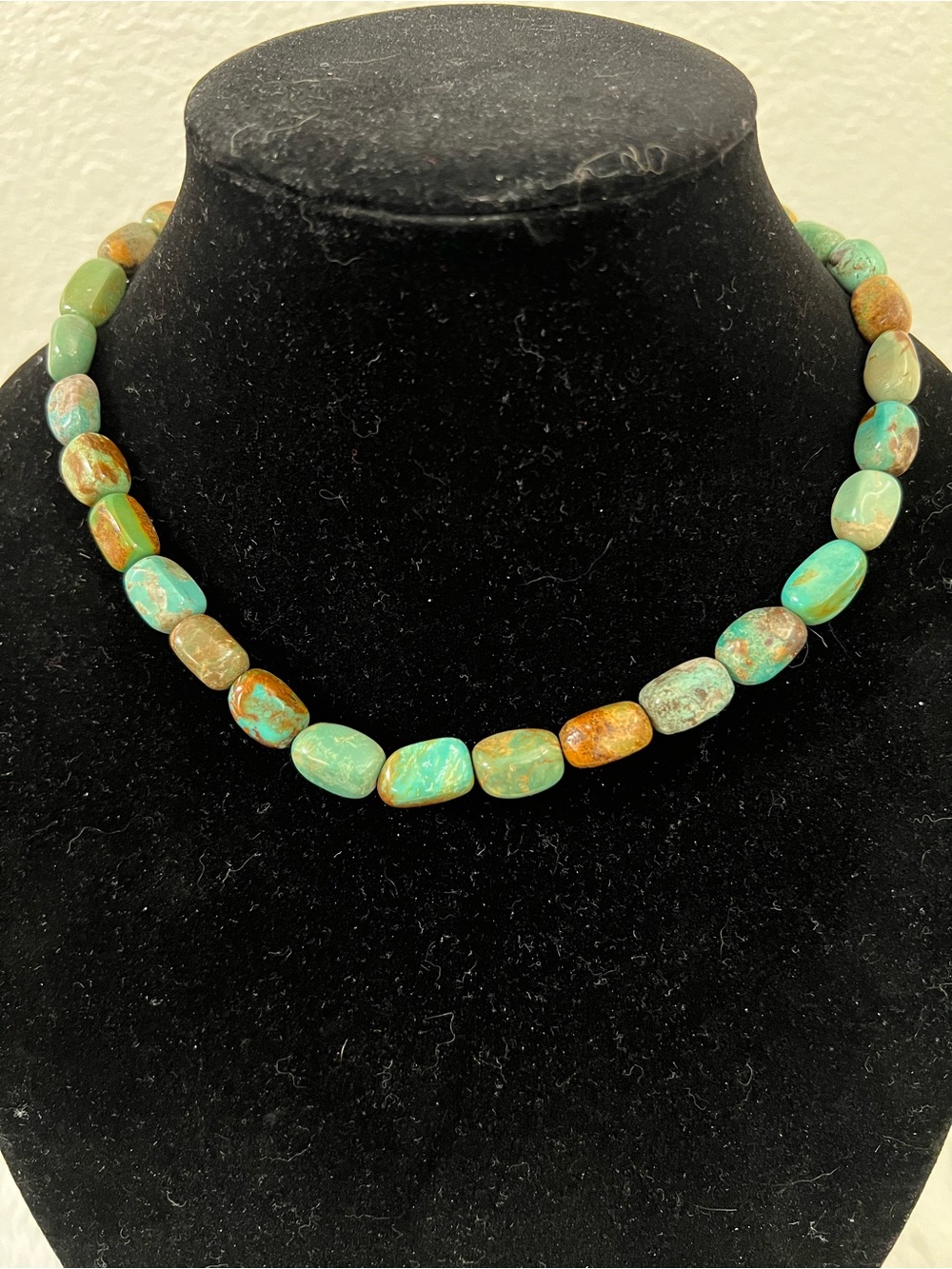 Turquoise and Brown Beaded Stone Necklace - Women Jewelry